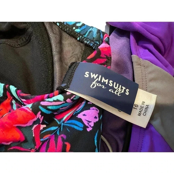 Swimsuits for All Women's Multicolor Captain Underwire Bikini Top Size 16 - Picture 3 of 6